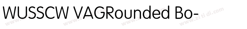WUSSCW VAGRounded Bo字体转换